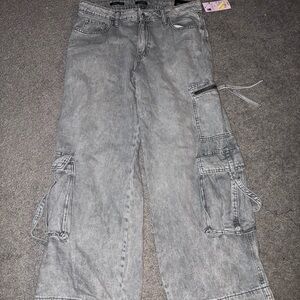 Gray Cargo skater Jeans